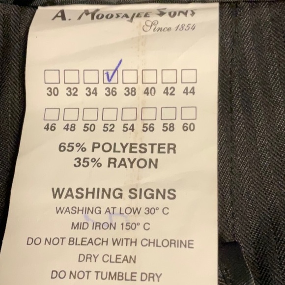 Elegant Men's Charcoal Dress Pants - Picture 5 of 5